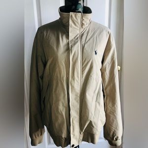 Polo Khaki Fleece Insulated Bomber Jacket